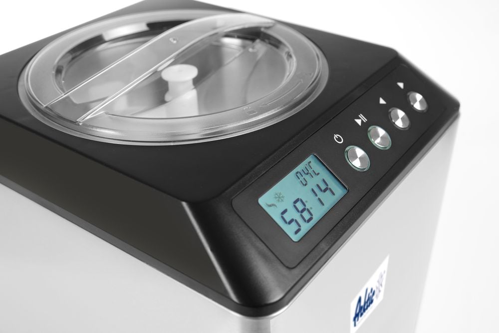 Is-maskine, 230V/180W, 272x315x(H)362mm, ideel til is, sorbet og frossen yoghurt. 2L rustfrit stål beholder. - Billede 7