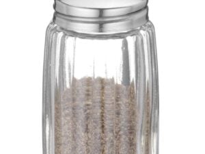 Salt shaker i glas med rustfrit stål låg, 6 stk., ø40x(h)70mm - Billede 5