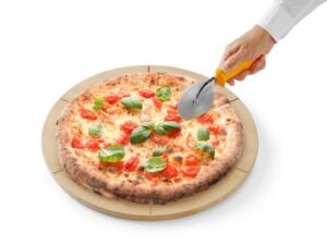 Pizza bræt, Hendi, Ø450mm, råbøgetræ med riller til at skære i 6 lige dele. - Billede 10