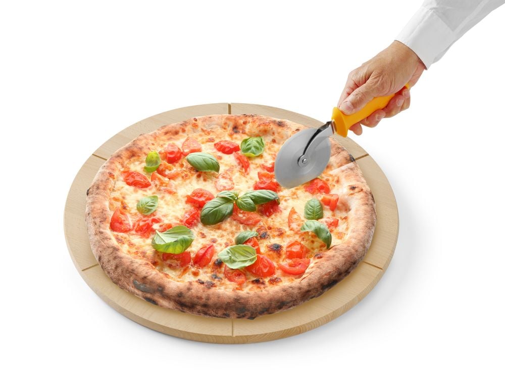 Pizza bræt, Hendi, Ø450mm, råbøgetræ med riller til at skære i 6 lige dele. - Billede 10