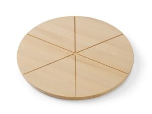 Pizza bræt, Hendi, Ø450mm, råbøgetræ med riller til at skære i 6 lige dele. - Billede 3