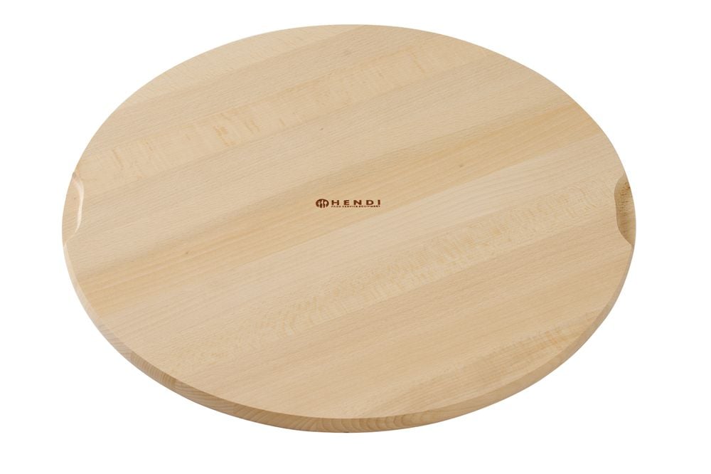 Pizza bræt, Hendi, Ø450mm, råbøgetræ med riller til at skære i 6 lige dele. - Billede 4