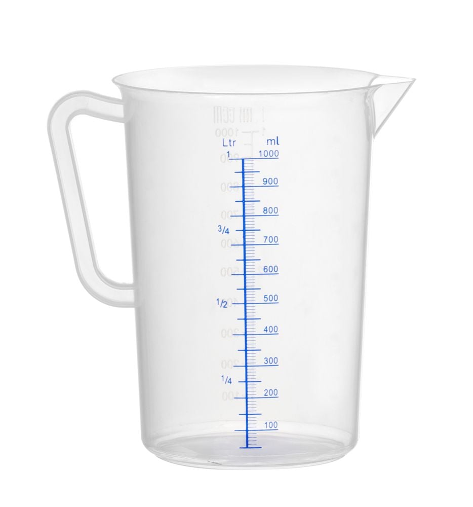 Målebæger i polypropylen, 1L, ø110x(H)170mm, med graduering - Billede 4