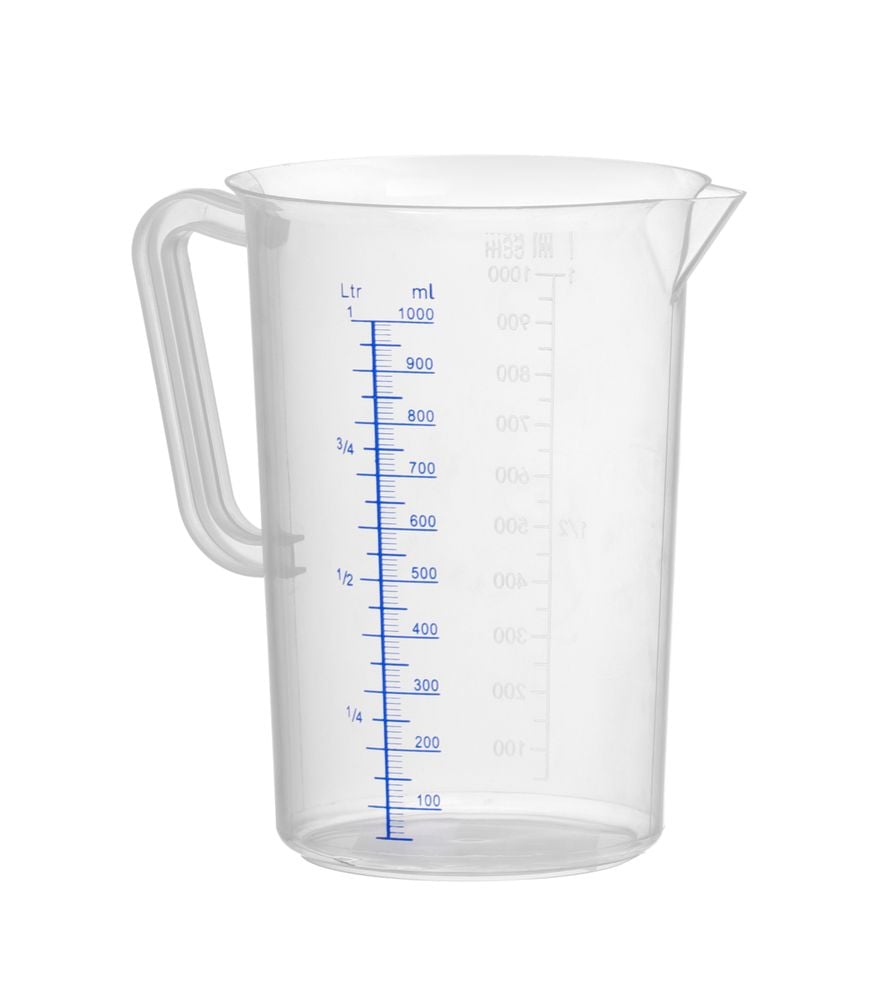 Målebæger i polypropylen, 1L, ø110x(H)170mm, med graduering - Billede 5