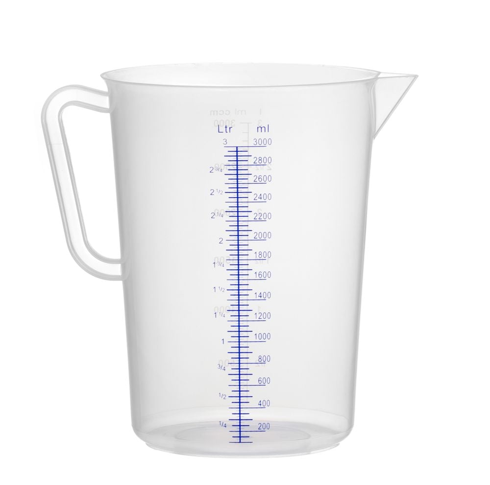 Målebæger i polypropylen, 3L, ø160x(H)240mm, med graduering, Hendi - Billede 4