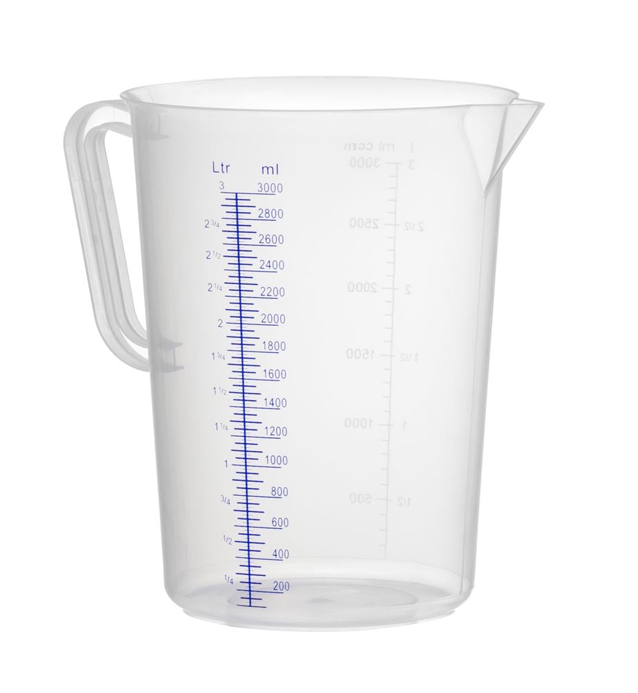 Målebæger i polypropylen, 3L, ø160x(H)240mm, med graduering, Hendi - Billede 5