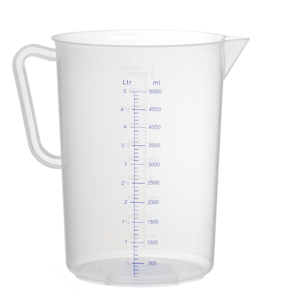 Målebæger i polypropylen, 5L, ø190x(H)270mm, med graduering, 1 stk. - Billede 3