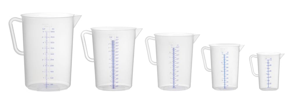 Målebæger i polypropylen, 1L, ø110x(H)170mm, med graduering - Billede 6