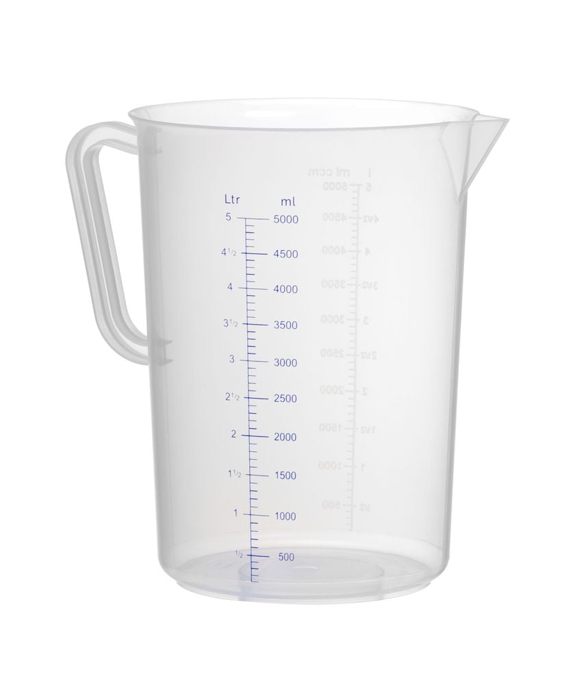 Målebæger i polypropylen, 5L, ø190x(H)270mm, med graduering, 1 stk. - Billede 4