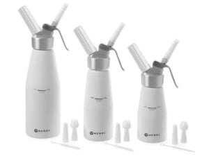 Flødeskumsdispenser Kitchen Line, 0,25L, ø80x(H)200mm, aluminium, hvid - Billede 3