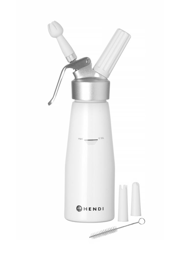 Flødeskumsdispenser Kitchen Line, 0,5L, ø80x(H)260mm, aluminium, hvid - Billede 3