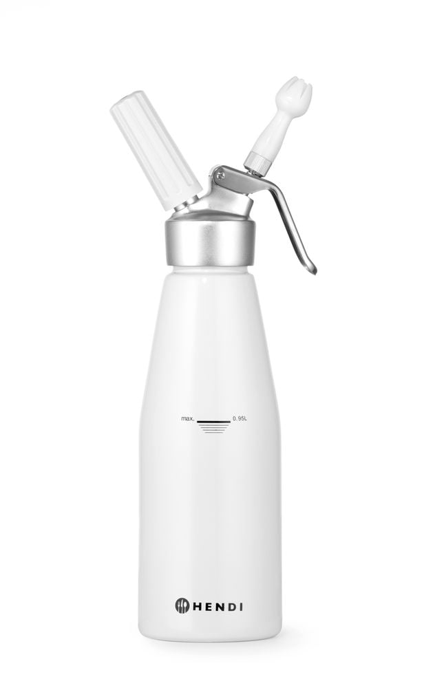 Flødeskumsdispenser Kitchen Line, 0,95L, ø95x(H)320mm, aluminium, hvid - Billede 3