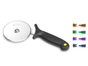 Pizza skærer, sort, (L)230mm, rustfrit stål knivblad, polypropylen håndtag. Med HACCP farvekodningssystem. - Billede 2