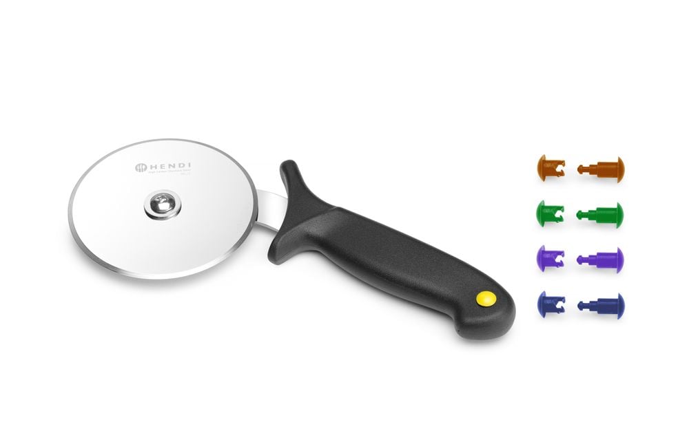 Pizza skærer, sort, (L)230mm, rustfrit stål knivblad, polypropylen håndtag. Med HACCP farvekodningssystem. - Billede 2