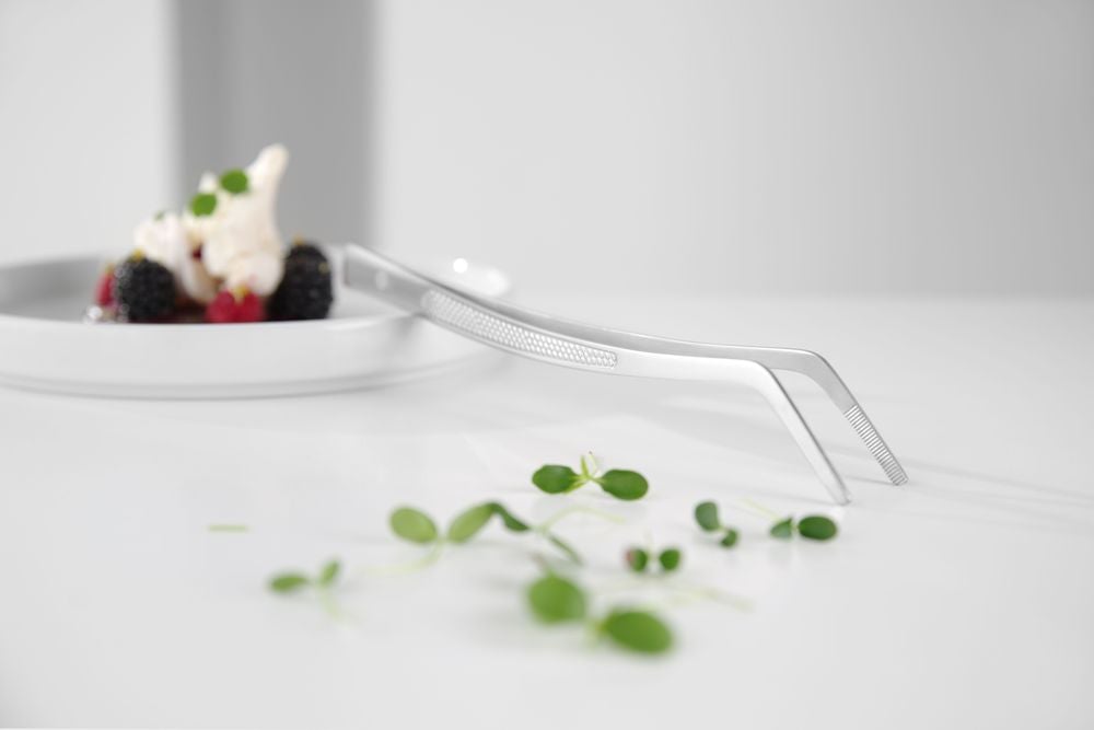 Rustfrit stål pincet med kurvet hoved og profilhåndtag, 240mm - Billede 2