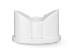 Krydderisæt i hvidt porcelæn - salt, peber og tandstikker, 125x54x(h)90mm. - Billede 5