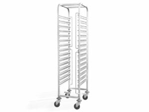 Indstiksvogn - 15 x GN 1/1, 440x610x(H)1710mm, med bremser, max belastning 150 kg - Billede 4