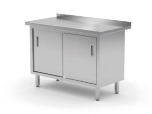 Vægmonteret arbejdsbordsskab med skydedøre - svejset, Profi Line, 1000x600x(H)850mm - Billede 2