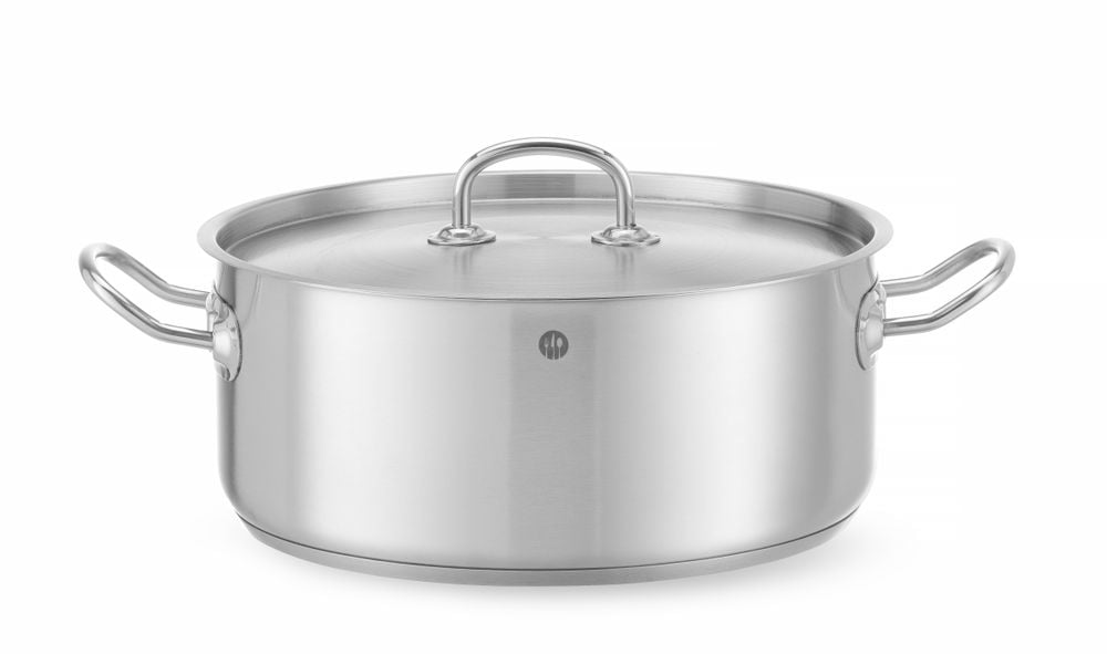 Lavt grydefad med låg, Kitchen Line, 7,3L, ø280x(H)120mm, Hendi - Billede 3