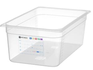 Transparent gn 1/1 haccp madopbevaringsbeholder, 9l, 530x325x65mm - Billede 3