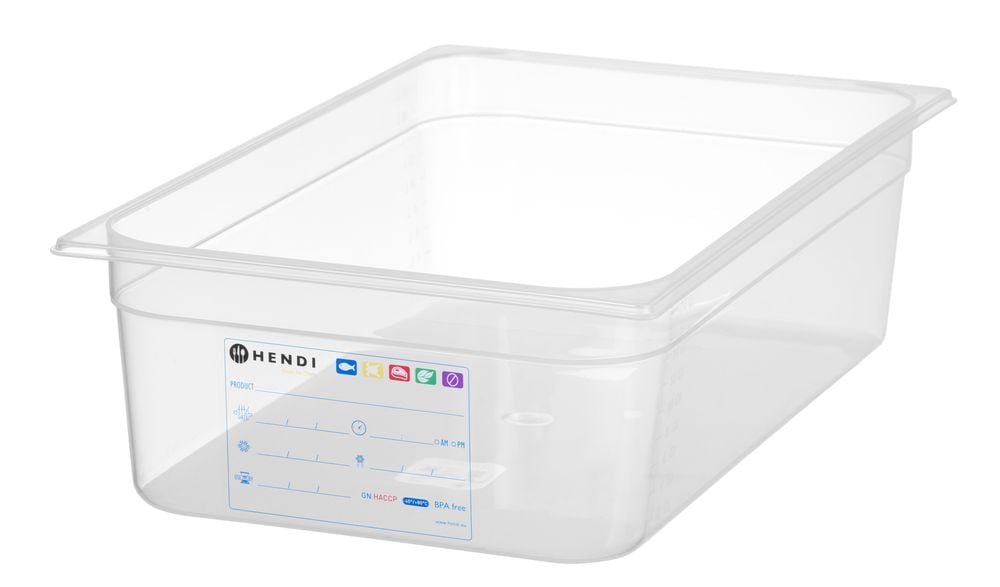 Transparent gn 1/1 haccp madopbevaringsbeholder, 21l, 530x325x150mm - Billede 2