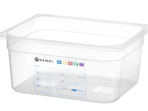 Transparent madopbevaringsbeholder 9,5l - opfylder haccp standarder - Billede 4