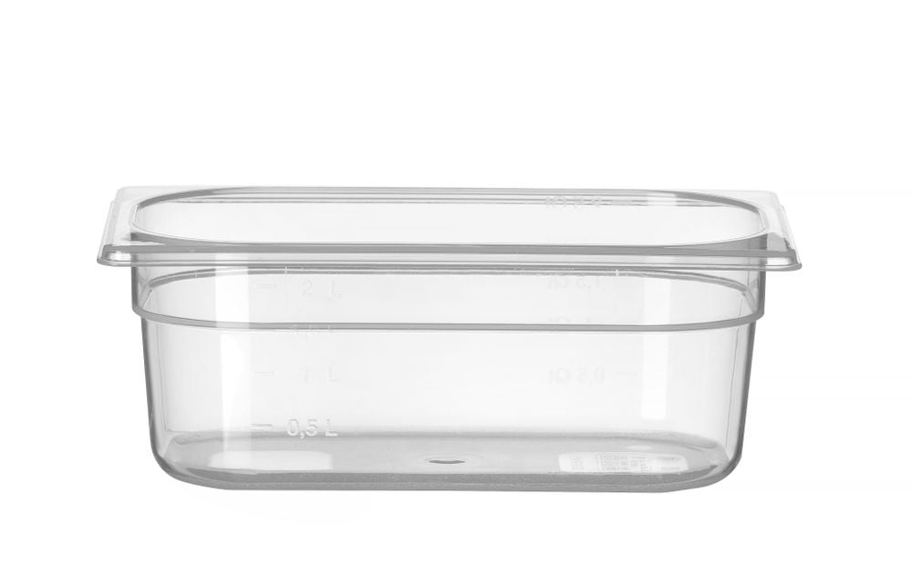 GN 1/4 polypropylen beholder, Profi Line, 2,8L, Transparent, 265x162x(H)100mm - Billede 3