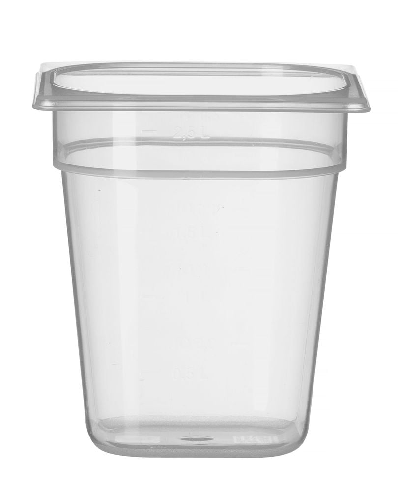 GN 1/6 Beholder i polypropylen, Profi Line, 3,4L, Transparent, 176x162x(H)200mm - Billede 2
