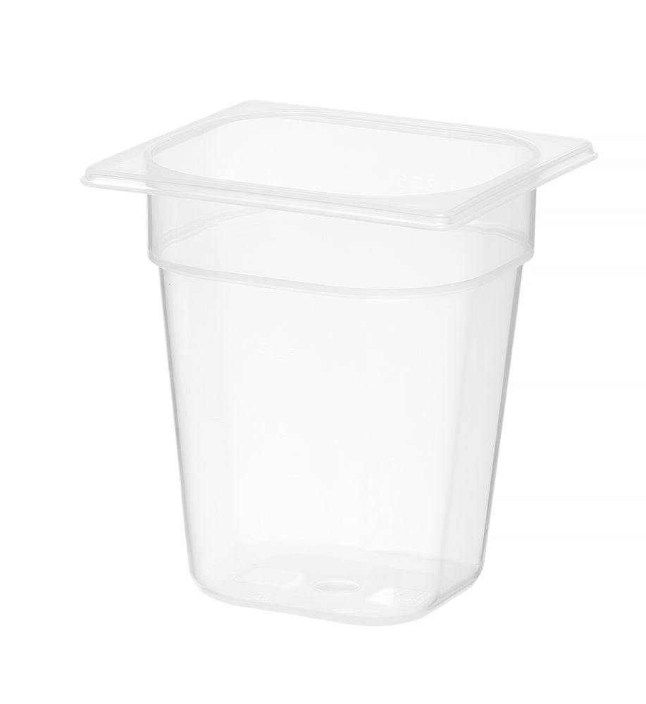 GN 1/6 Beholder i polypropylen, Profi Line, 3,4L, Transparent, 176x162x(H)200mm - Billede 3