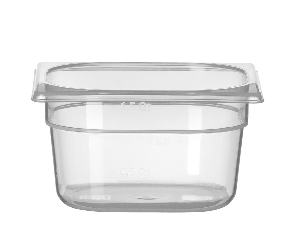 GN 1/6 Beholder i polypropylen, Profi Line, 1,6L, Transparent, 176x162x(H)100mm - Billede 3