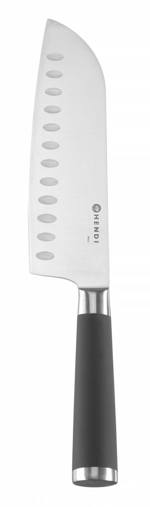 Knivsæt med 9 dele, sort, 445x260x(H)65mm, rustfrit Stål med anti-slip gummibelagt håndtag - Billede 4