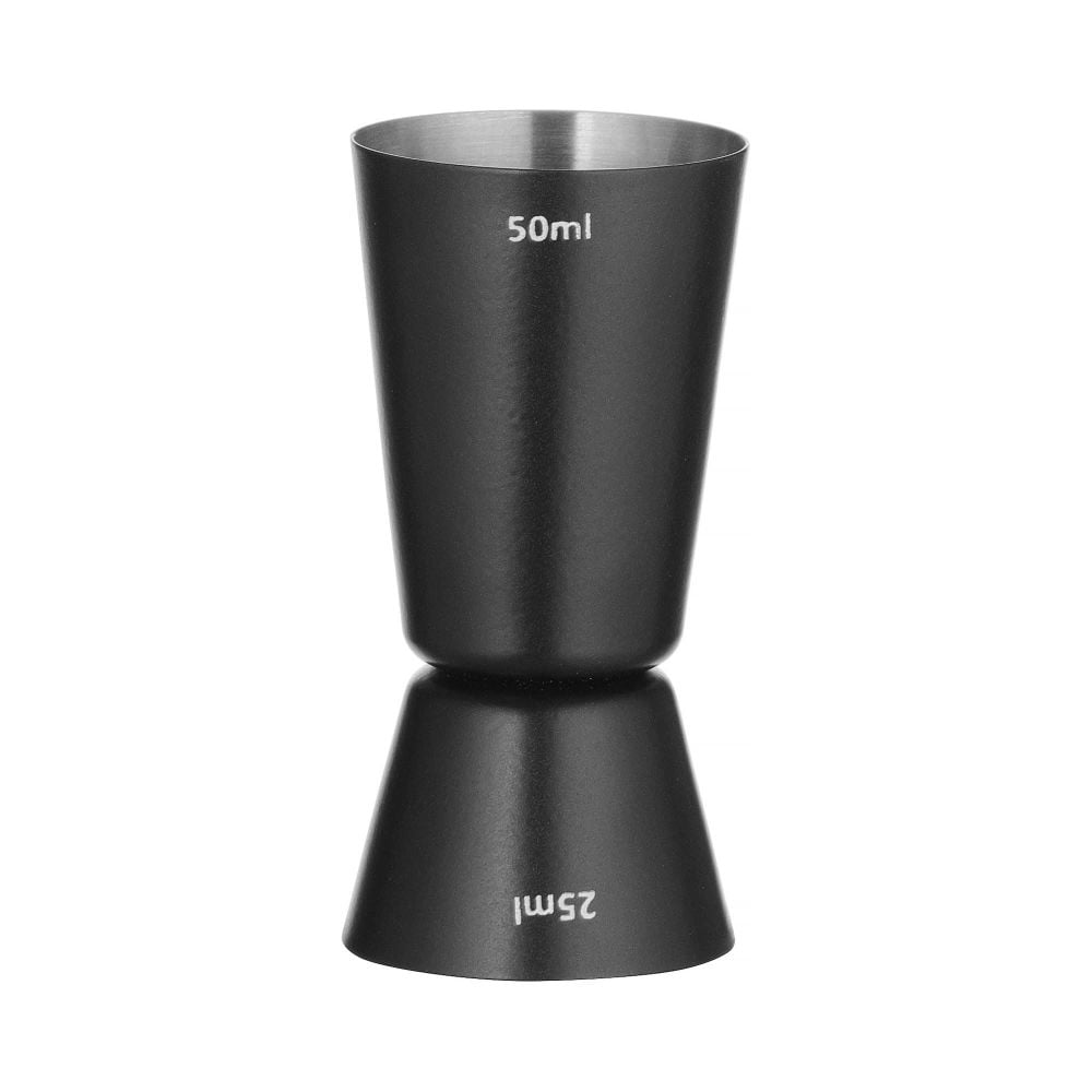 Sort dobbelt-sidet cocktailmåler, 25ml/35ml, rustfrit stål, ø45x(h)86mm - Billede 3