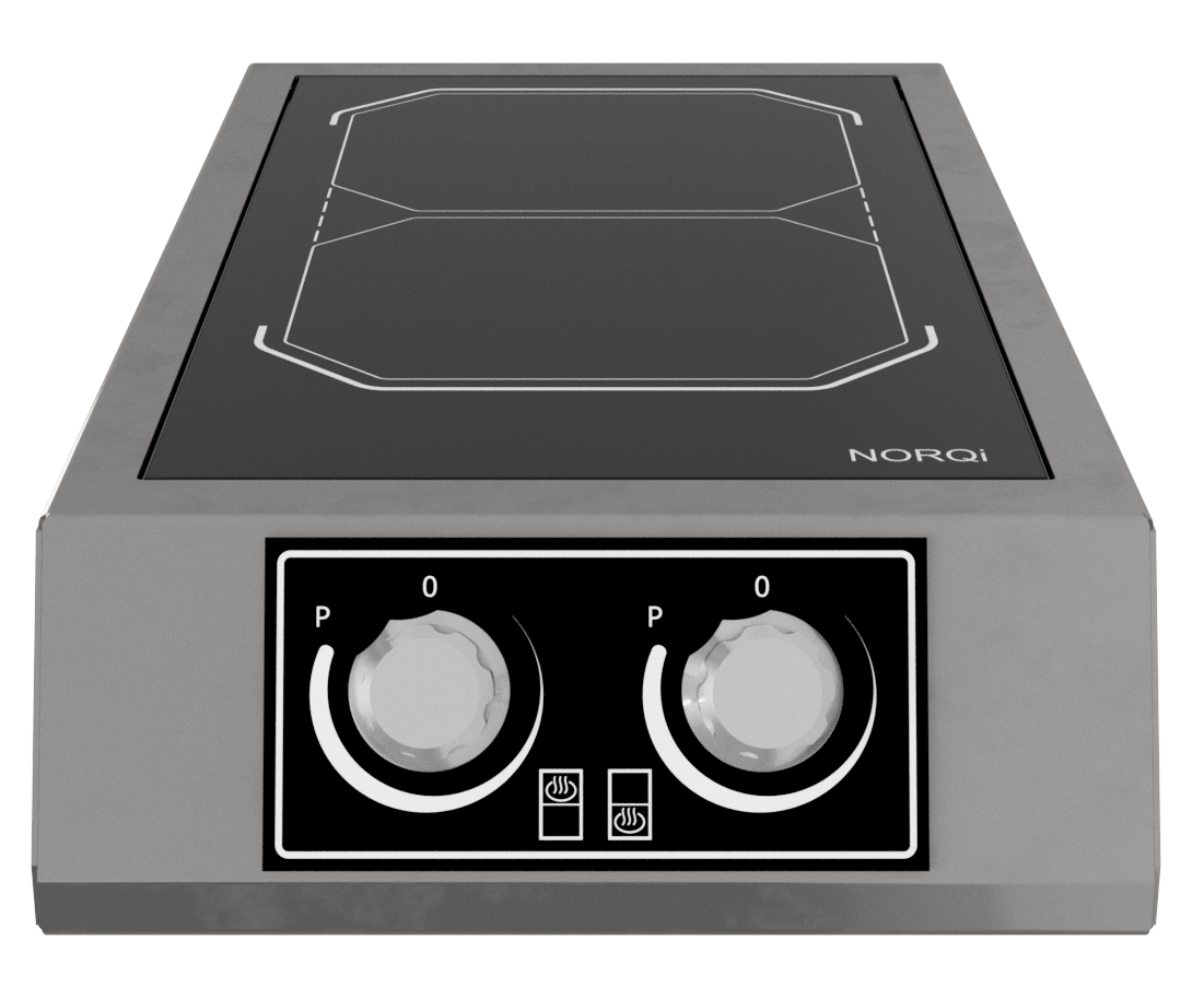 SPIN induktionskogebord med to zoner og betjeningsknapper