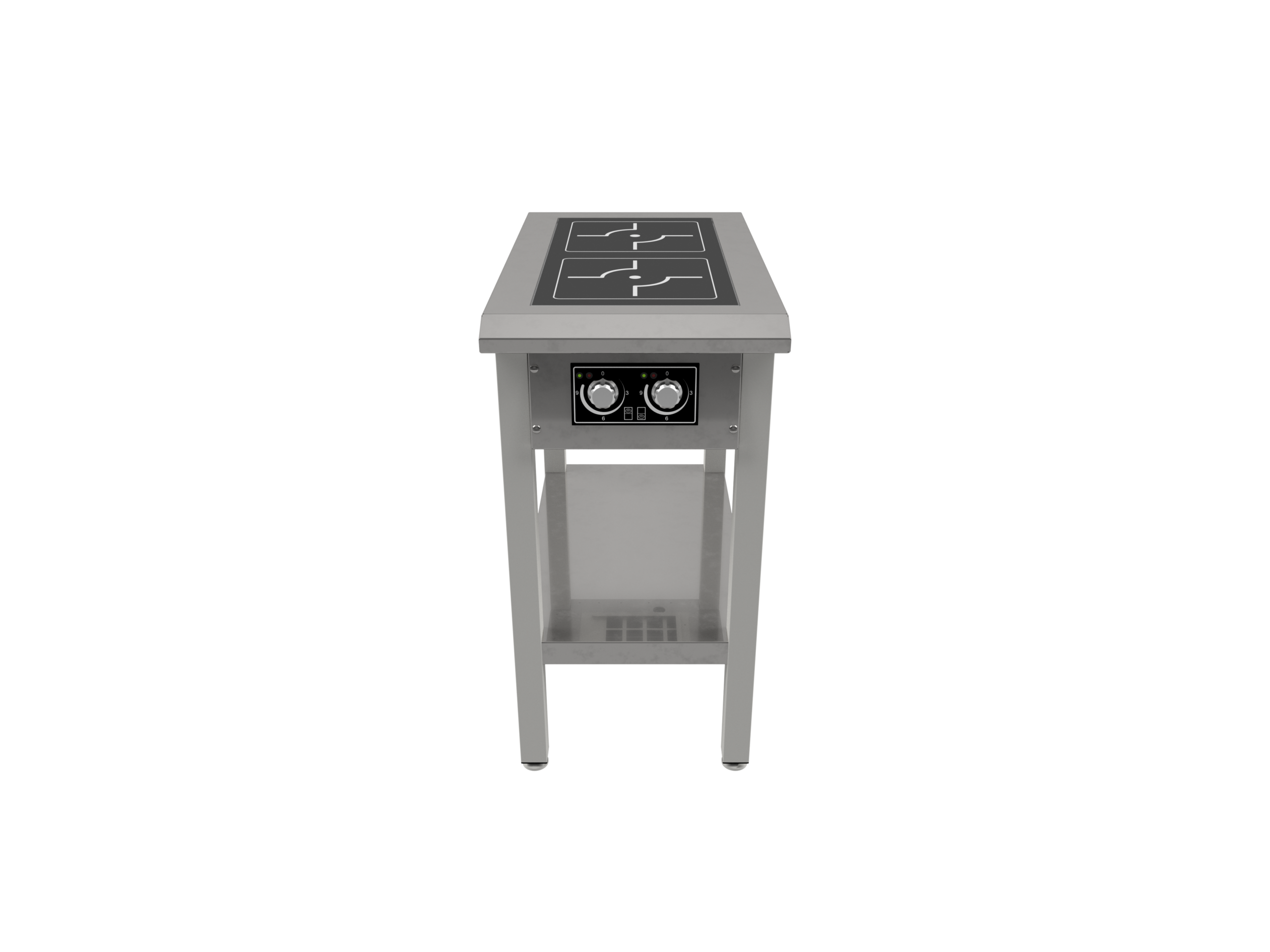Norqi - PIN kogebord 2 zoner rund Ø270 3,5kW, PIN