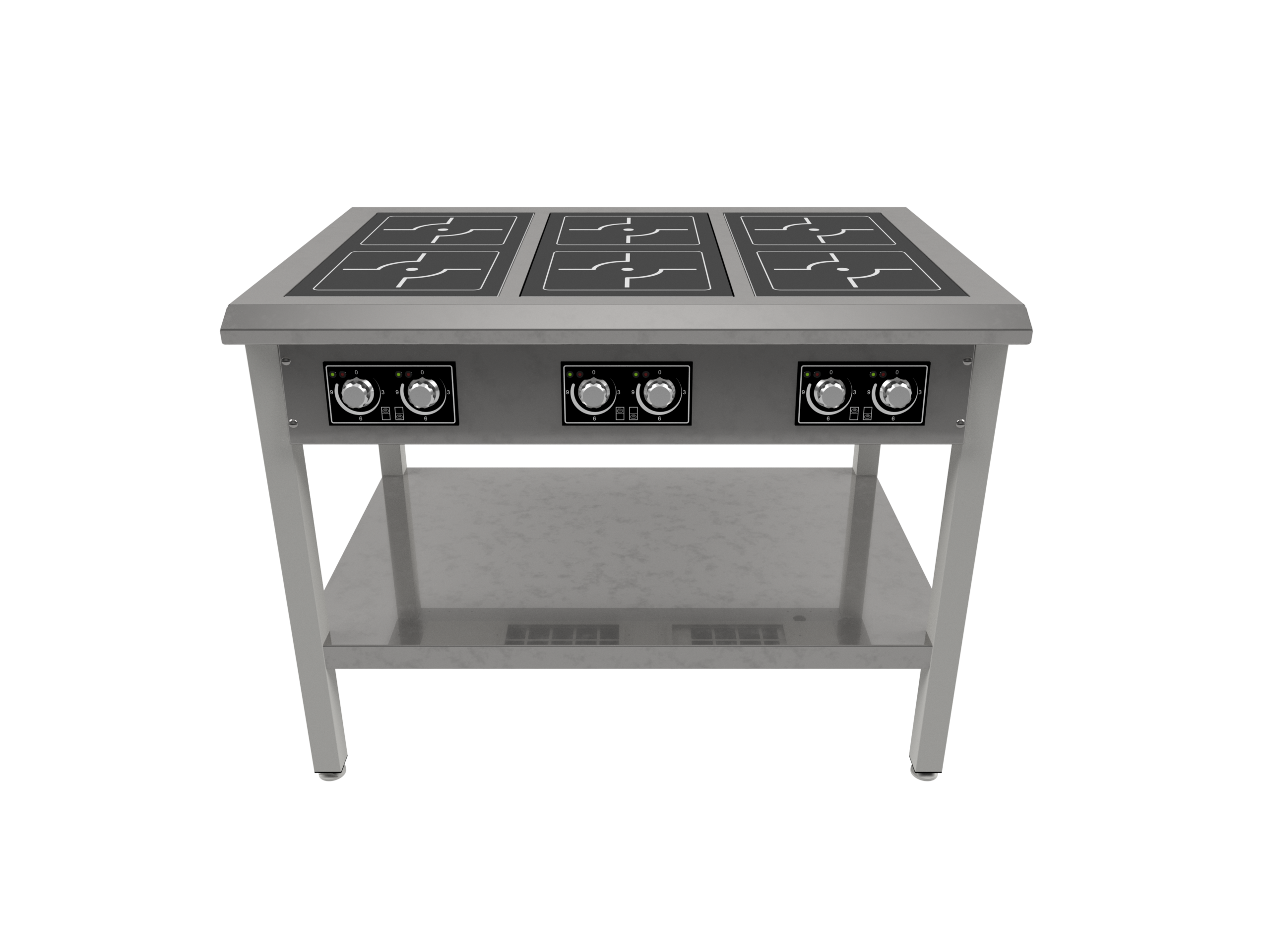 Norqi - PIN kogebord 6 zoner 310x310 5kW Large, PIN