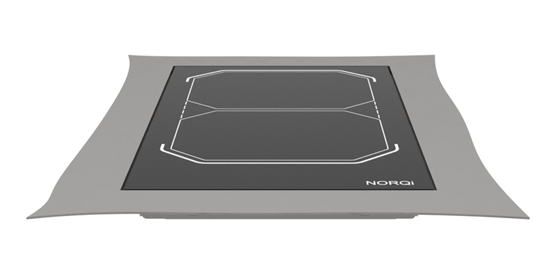 Norqi - induktionskogetop, SPIN indbygning firkantet 220x180 op