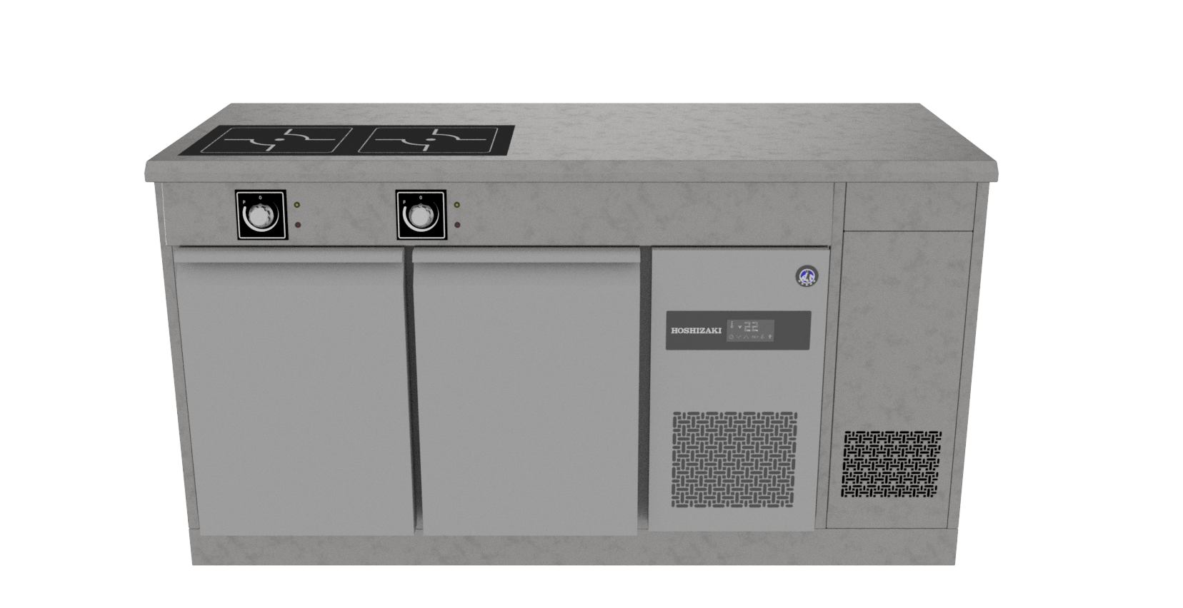 Norqi - Køl- og kogebord, CHILL+COOK 2-zone pro-induktion 700mm · 2 + 2 skuffer, PIN