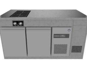 Norqi - Køl- og kogebord, CHILL+COOK 2-zone pro-induktion 900mm · 2 + 3 skuffer, PIN