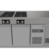 Norqi - Køl- og kogebord, CHILL+COOK 4-zone pro-induktion 900mm · 2 + 2 skuffer
