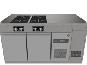 Norqi - Køl- og kogebord, CHILL+COOK 4-zone pro-induktion 900mm · 2 + 2 skuffer