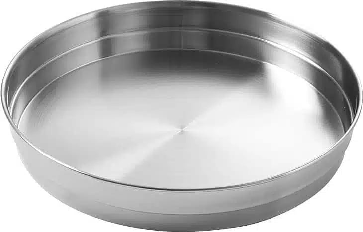 Øl bakke i rustfrit stål med dekorativ mønster, ø315x(h)45mm - Billede 2