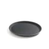 Sort rundt non-slip polyester bakke, ø460x(h)22mm.