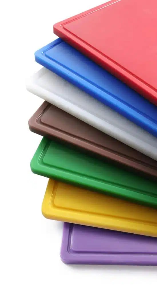 Skærebræt HACCP Gastronorm 1/1, Brun, 530x325mm, GN 1/1, en side glat, anden side med rille. - Billede 3