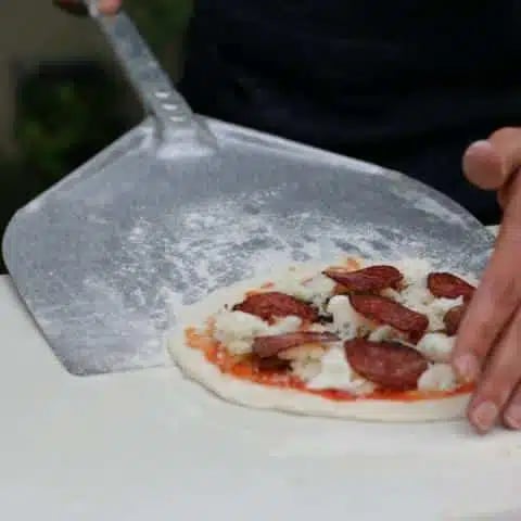 Pizzaspade, aluminium, glat, 32x30cm, 120cm skaft - Billede 2