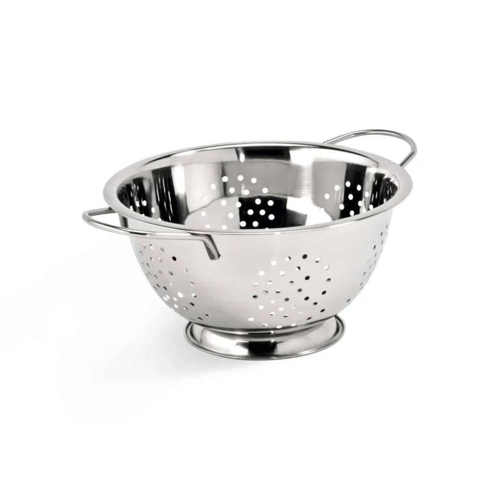 Dørslag m/håndtag, CrNi, 4mm huller, 15,5 x Ø28cm