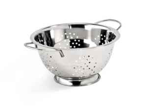 Dørslag m/håndtag, CrNi, 4mm huller, 15,5 x Ø28cm