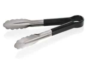 Serveringstang, CrNi m/sort PVC-håndtag, 30 cm