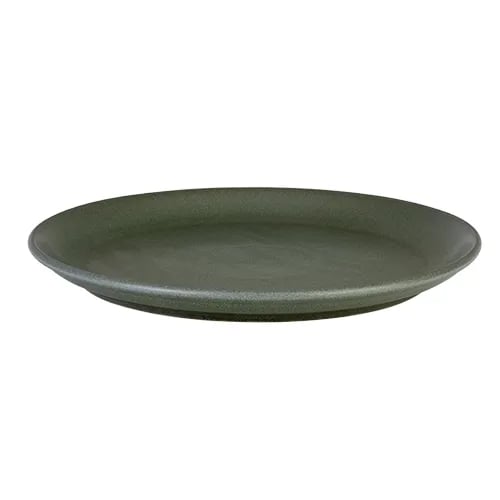 PLATE COUPE L 024 xH 2,5cm. 'GRADES GREEN'(V/12)