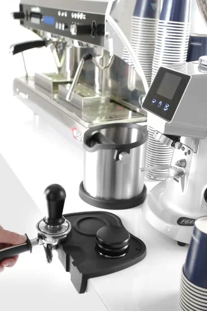 Justerbar kaffetamper i rustfrit stål og sort aluminium - Billede 5