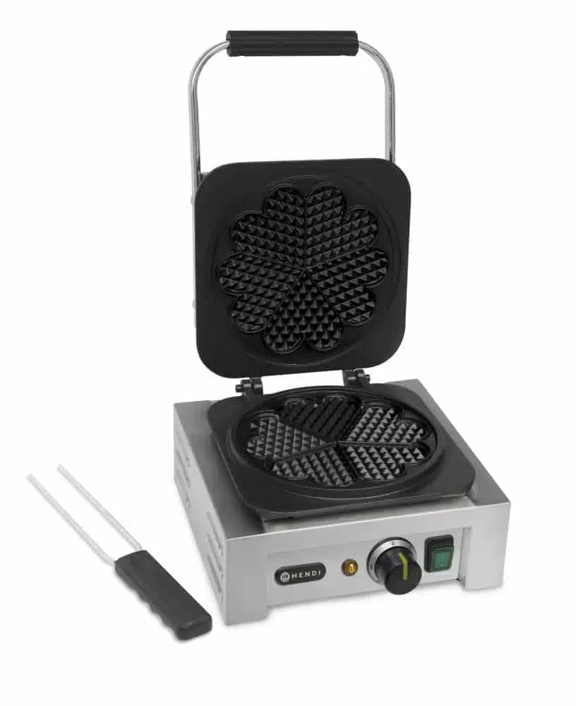 Hjerteformet vaffeljern, 230v/2200w, non-stick - Billede 6